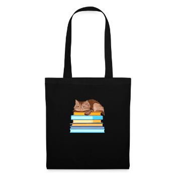 Livres pour chats Livre chat Chaton Lecture Chat domestique Chat - Sac en tissu - noir - Devant