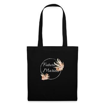 Future mariée floral - Sac en tissu - noir - Devant