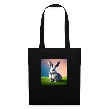 Lapin au coucher du soleil - Sac en tissu - noir - Devant