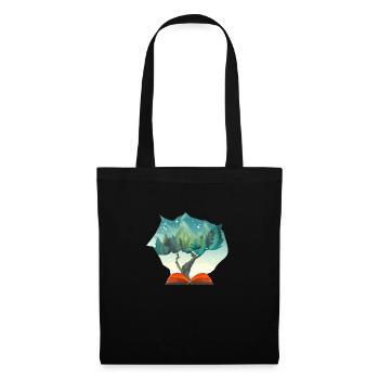 Lecture de livres Lecteurs Amoureux du livre Livres Cadeau - Sac en tissu - noir - Devant