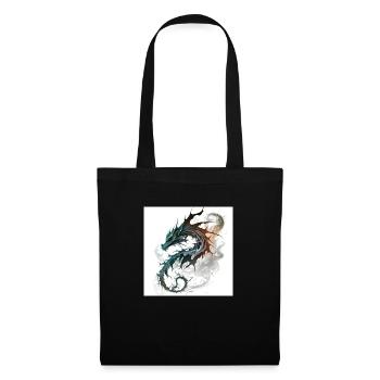 dragon tribal enfumé - Sac en tissu - noir - Devant