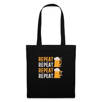 REPEAT - Stoffbeutel - Schwarz - Vorne