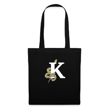 Letter k snake - Tote Bag - black - Front