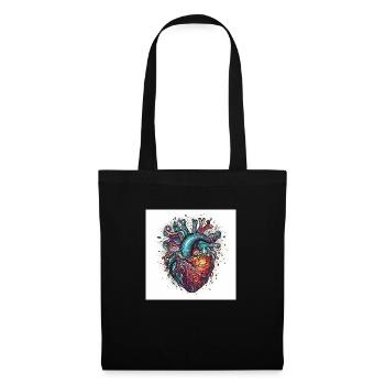 Cœur technique créatif pour la journée de valetnine - Sac en tissu - noir - Devant