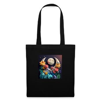 Flowers from the moon to earth, gift, birthday - Tote Bag - black - Front