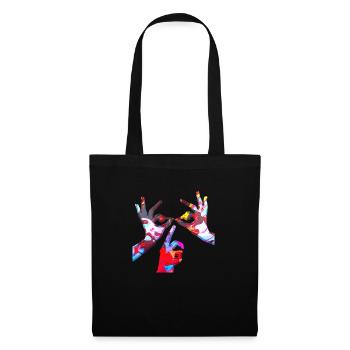 Illusion d’optique art psychédélique rétro formes sexe - Sac en tissu - noir - Devant