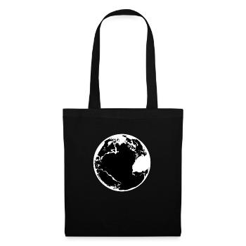 La planète Terre en noir et blanc - Sac en tissu - noir - Devant