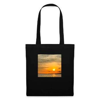Sonnenuntergang über dem Meer an einem Spätsommertag - Stoffbeutel - Schwarz - Vorne