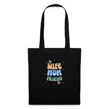 Femme Maman Amie T-shirt de la fête des mères - Sac en tissu - noir - Devant