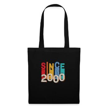 Seit 2000 retro - Stoffbeutel - Schwarz - Vorne