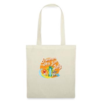 T-shirt vacance d'été mignon chat surf - Sac en tissu - nature - Devant