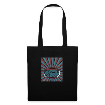 Cargo bike in the eye with beams - Tote Bag - black - Front