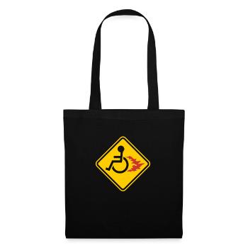 Wheelchair On Fire - pos - Stoffbeutel - Schwarz - Vorne