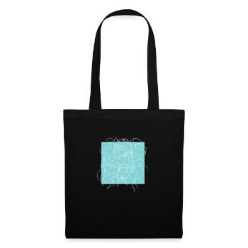 Face line blue - Tote Bag - black - Front