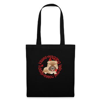 Cute Chow Chow, sloppy kisses - Tote Bag - black - Front