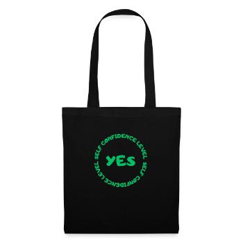 Self confidence level YES green - Tote Bag - black - Front