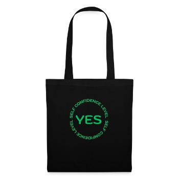 SELF CONFIDENCE LEVEL YES green - Tote Bag - black - Front