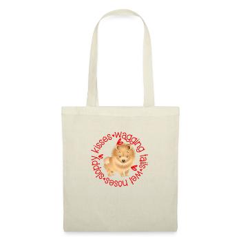 Cute Pomeranian, sloppy kisses - Tote Bag - nature - Front