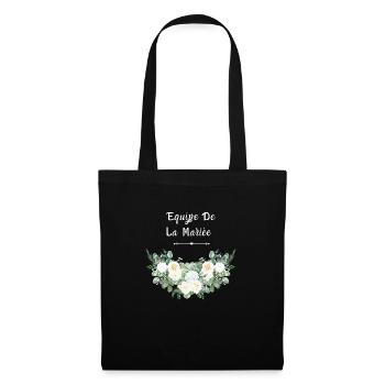 Équipe de la mariée floral - Sac en tissu - noir - Devant