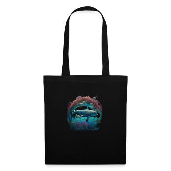 Dolphin Fantasy Art Underwater World Sea Reef - Tote Bag - black - Front