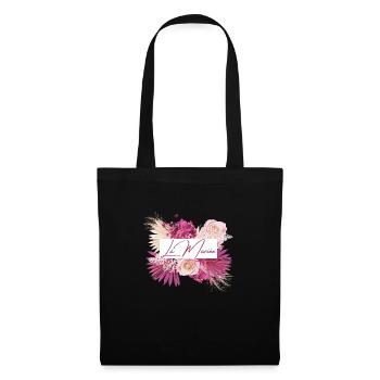 La mariée floral - Sac en tissu - noir - Devant