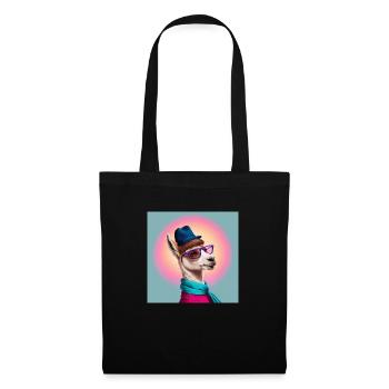 Hipster Llama - Tote Bag - black - Front