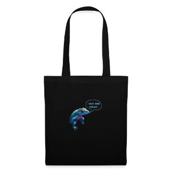 Drôle de dire salamandre sur lézard de toilette - Sac en tissu - noir - Devant