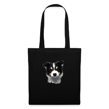 Hundehalter Border Collie Hunde Hundeliebhaber - Stoffbeutel - Schwarz - Vorne