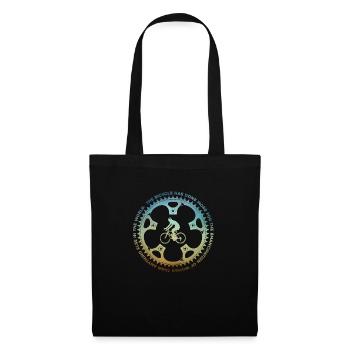 Bicycle and Woman - Tote Bag - black - Front