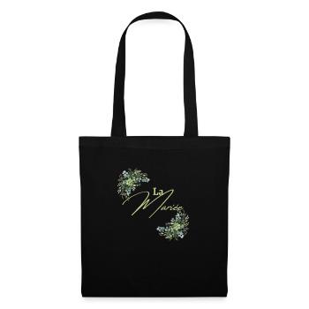 La mariée floral - Sac en tissu - noir - Devant