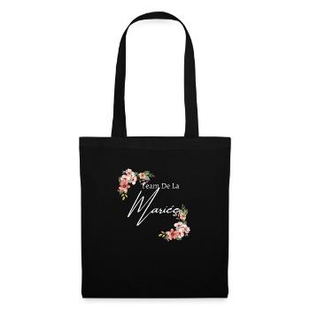 Team de la mariée floral - Sac en tissu - noir - Devant