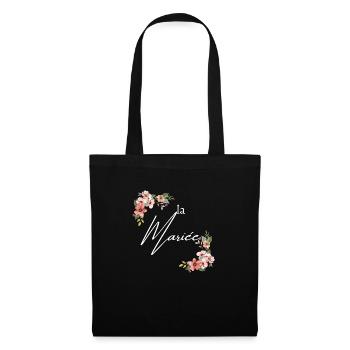 La mariée floral - Sac en tissu - noir - Devant