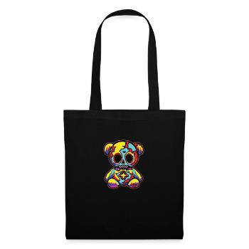 Funny Horror Scary Bear Halloween Ghost Bear - Tote Bag - black - Front