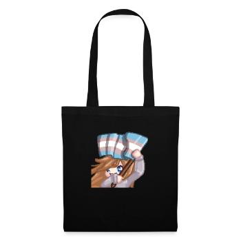 PillowG1rl Emote mit Transflagge - Stoffbeutel - Schwarz - Vorne