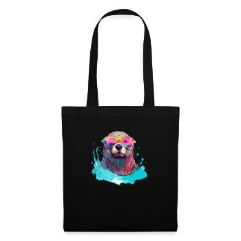 Nini the bespectacled otter - Tote Bag - black - Front