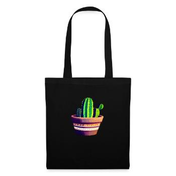 Cactus Plante Botanique Biodiversité - Sac en tissu - noir - Devant