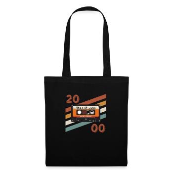 2000 rétro vintage anniversaire - Sac en tissu - noir - Devant