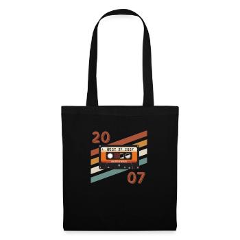 2007 retro vintage anniversary - Tote Bag - black - Front