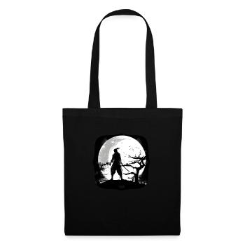 Samurai in the Moon #1 - Tote Bag - black - Front