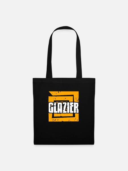 GLAZIER Retro Vintage Glass Worker Designs - Tote Bag - black