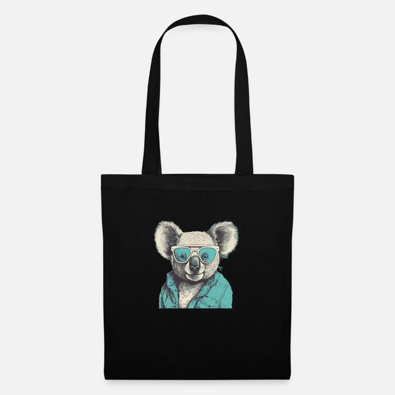 cooler Koala - Stoffbeutel - Schwarz