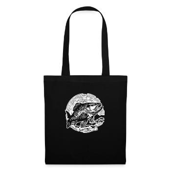 Pêche au poisson Pêche en mer - Sac en tissu - noir - Devant