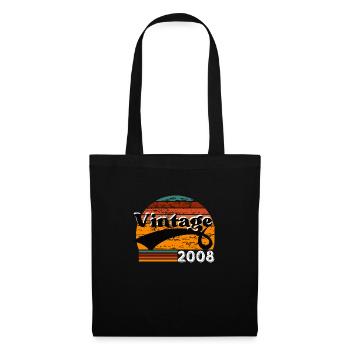 Jahrgang 2008 - Stoffbeutel - Schwarz - Vorne
