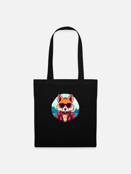 Cooler Fuchs - Stoffbeutel - Schwarz