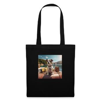 Jack Russell Terrier wearing sunglasses on vacation - Tote Bag - black - Front