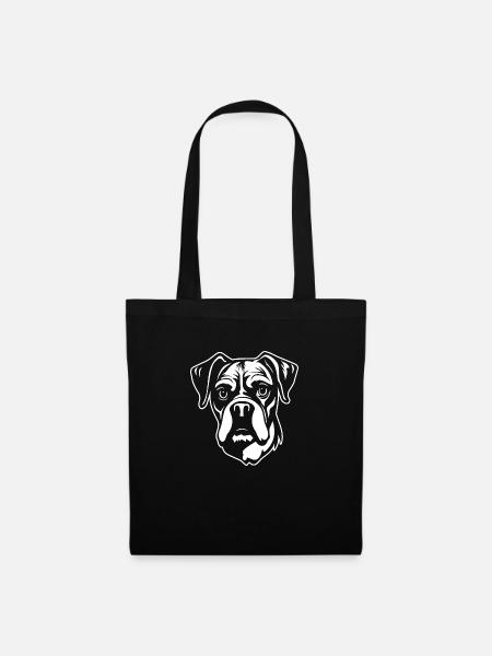 Boxer Hund Hunderasse - Stoffbeutel - Schwarz