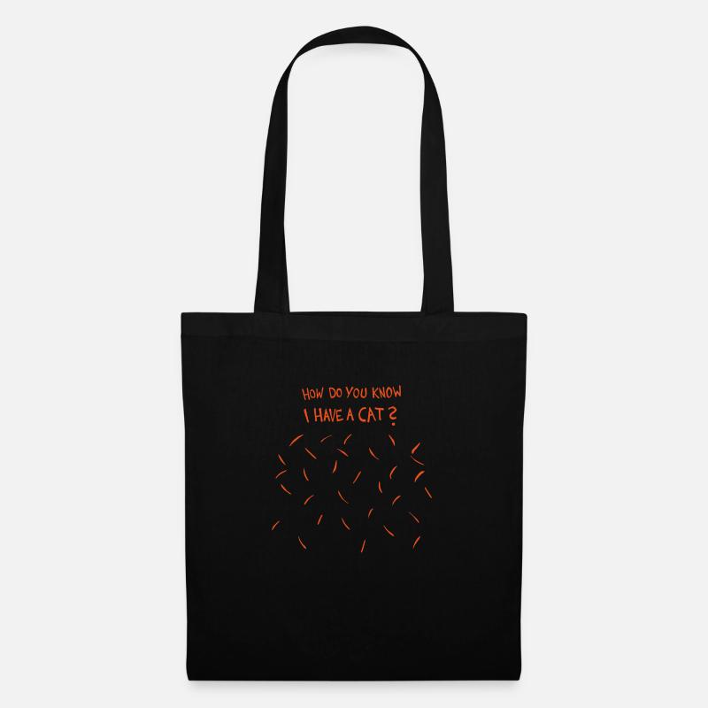 Woher weißt du, dass ich eine Katze habe (orange / rote Haare) - Stoffbeutel - Schwarz