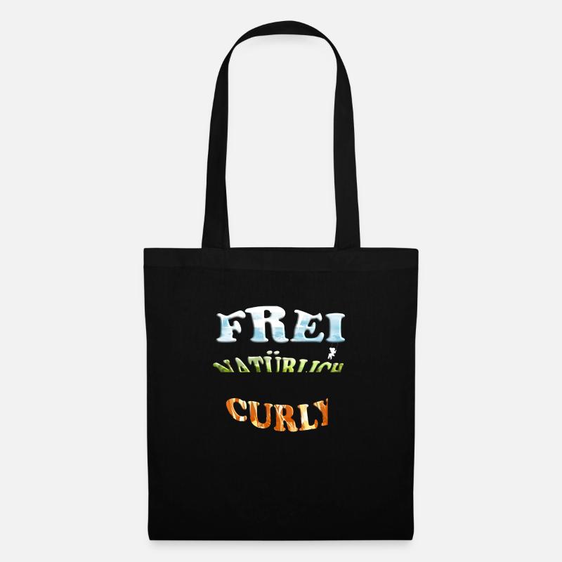 Frei Natürlich Curly - Stoffbeutel - Schwarz