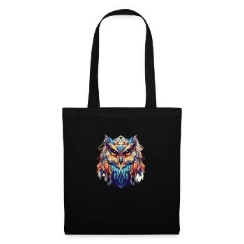 Colorful geometric owl - Tote Bag - black - Front