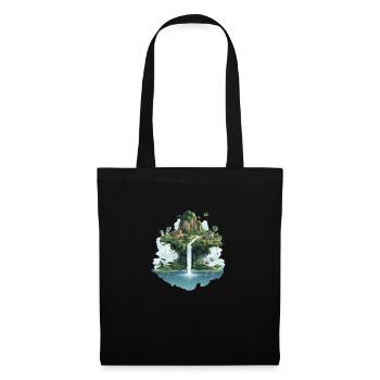 Paysage avec cascade - Sac en tissu - noir - Devant